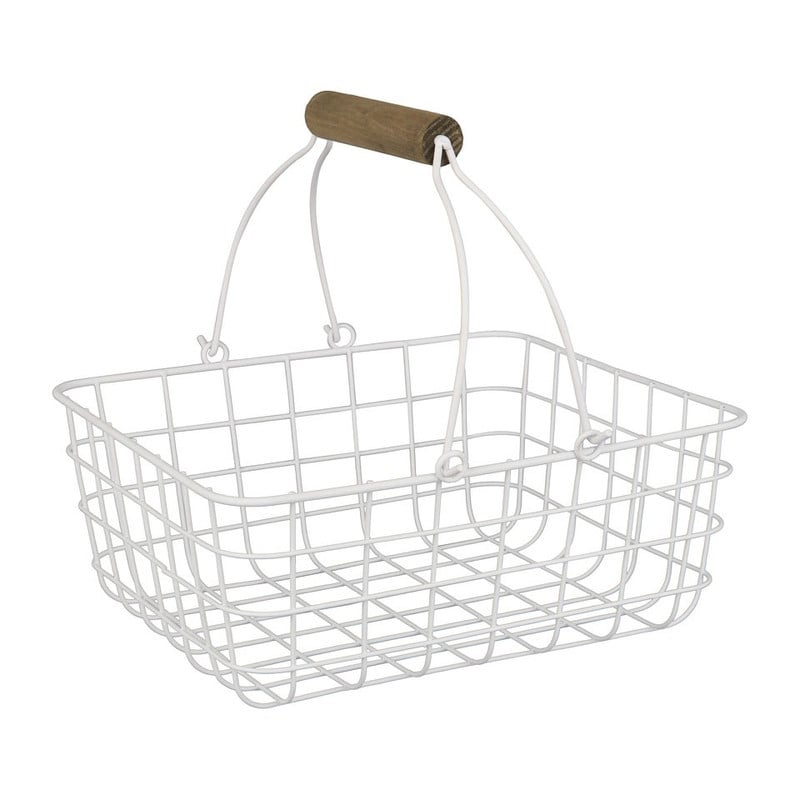Draadmand Malmö - 31x26x25 cm - wit 