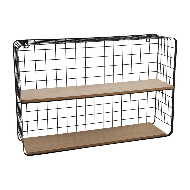 Wandrekje Malmo met twee planken  - 60x15x40 cm