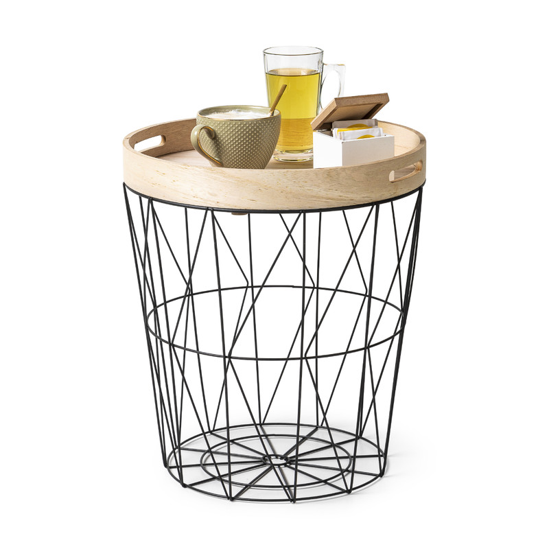 Opbergmand met dienblad - 40x44.5 cm