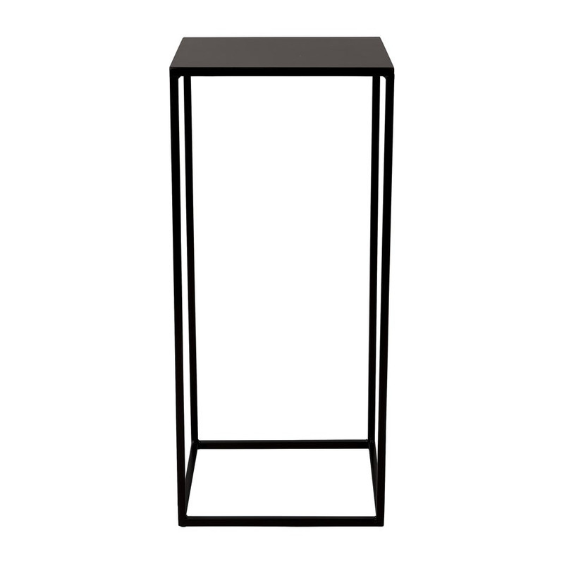 Bijzettafeltje hoog - 27x27x60 cm - zwart