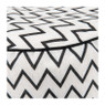 Poef rond zigzag - 40x20 cm - zwart/wit 
