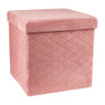 Opbergpoef opvouwbaar - oud roze - 38x38x38 cm 