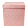 Opbergpoef opvouwbaar - oud roze - 38x38x38 cm 