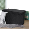 Opbergpoef opvouwbaar - zwart - 70x38x38 cm 