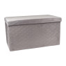 Opbergpoef opvouwbaar - grijs - 70x38x38 cm 