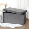 Opbergpoef opvouwbaar - grijs - 70x38x38 cm 