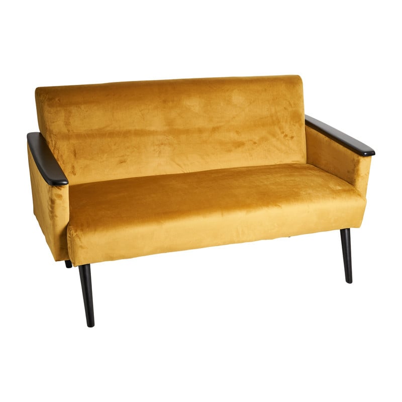 2-zits bankje Elisa - geel - 137x76x79 cm