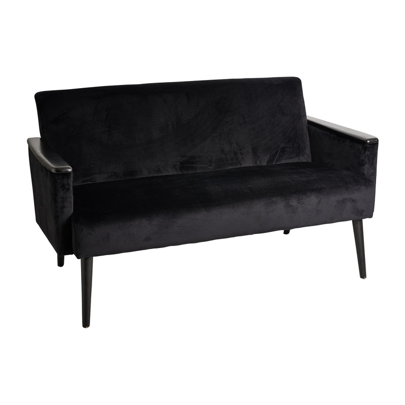 2-zits bankje Elisa - zwart - 137x76x79 cm