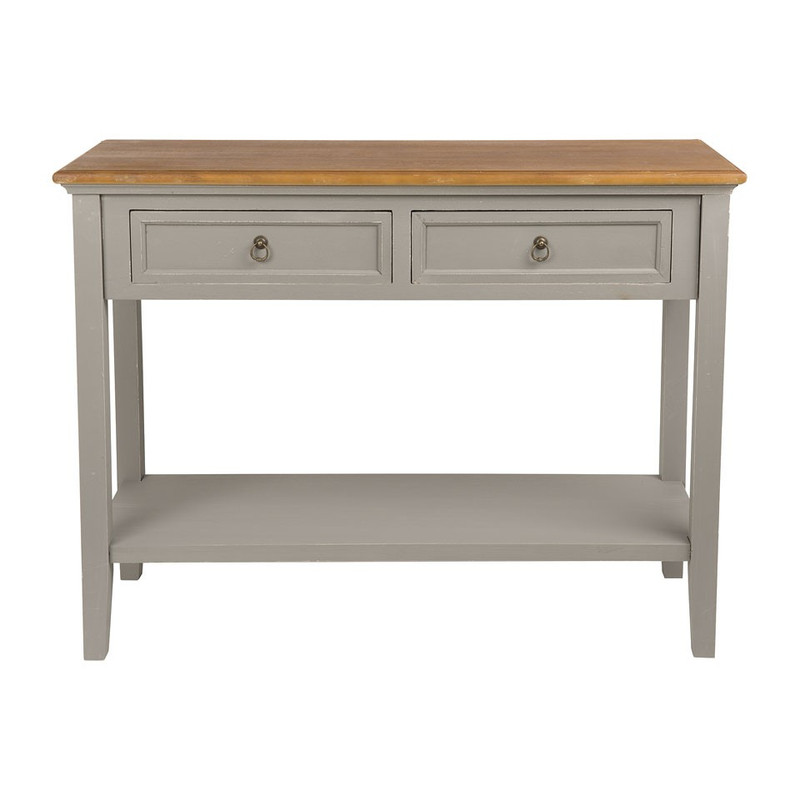 Sidetable met 2 laden - grijs 