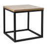 Bijzettafeltje hout/metaal - 30x30x30 cm - zwart