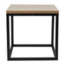 Bijzettafeltje hout/metaal - 30x30x30 cm - zwart