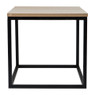 Bijzettafeltje hout/metaal - 35x35x35 cm - zwart