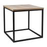 Bijzettafeltje hout/metaal - 40x40x40 cm - zwart