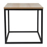 Bijzettafeltje hout/metaal - 40x40x40 cm - zwart