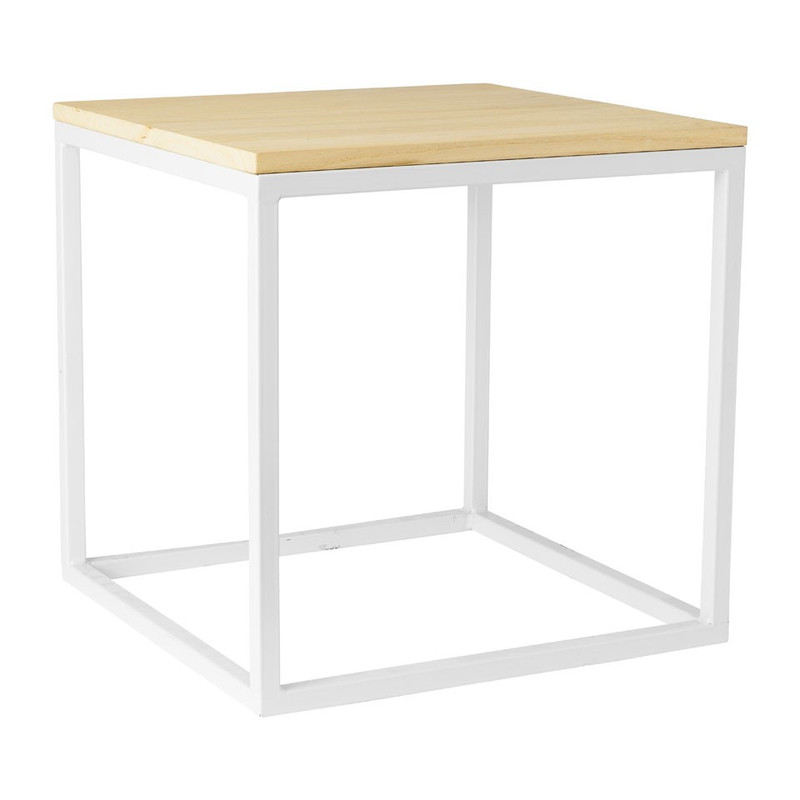 Bijzettafel met metalen frame - 40x40x40 cm