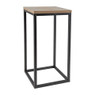 Tafeltje hout/metaal - 30x30x52 cm - zwart