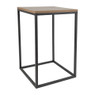 Tafeltje hout/metaal - 35x35x55 cm - zwart