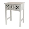 Bijzettafeltje Fez - wit - 36x29x46,5 cm