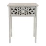 Bijzettafeltje Fez - wit - 36x29x46,5 cm