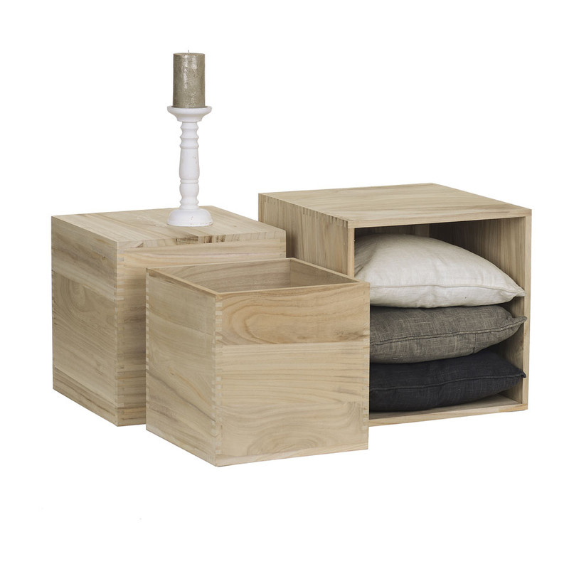 Kubus vierkant - set van 3