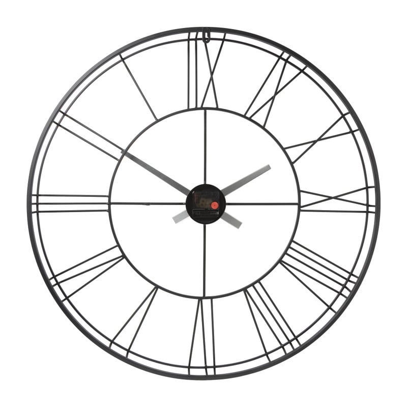 Klok Boston - zwart metaal - ø70 cm