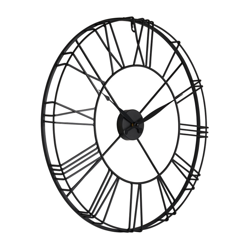 Klok Boston zwart - ø57 cm