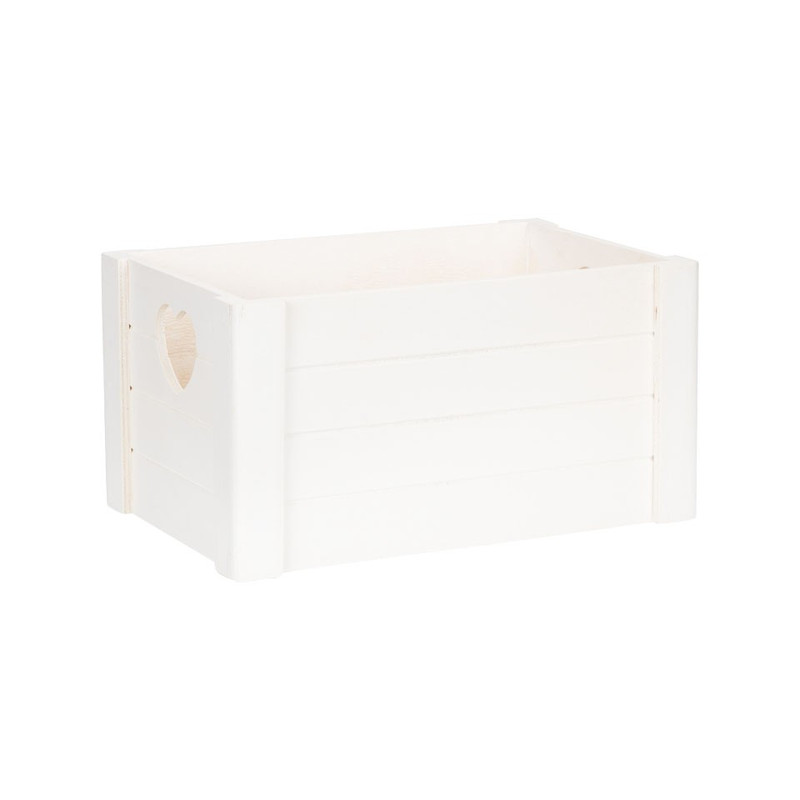 Opbergkistje met hartjes - 31x20x16 cm