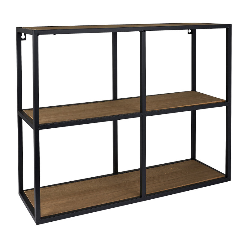 Wandkastje  met 3 planken - MDF/metaal - 63x20x50 cm