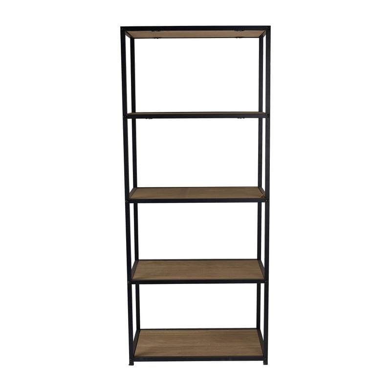 Wandkastje met 5 planken - MDF/metaal - 42x25x100 cm