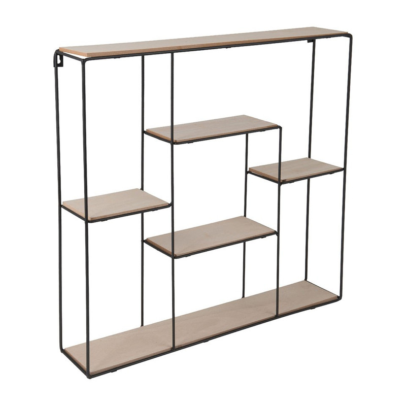 Wandkastje - 50x10x50 cm - zwart