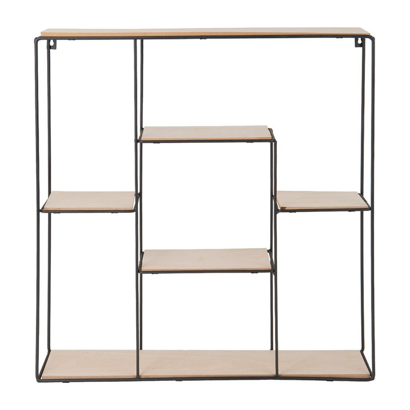 Wandkastje - 50x10x50 cm - zwart