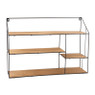 Wandrekje rechthoekig met 4 plankjes - metaal en MDF - 62x15x43 cm