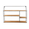 Wandrekje rechthoekig met 4 plankjes - metaal en MDF - 62x15x43 cm