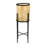 Webbing lantaarn op voetjes - rotan - Ø31x75 cm 