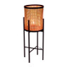 Webbing lantaarn op voetjes - rotan - Ø31x75 cm 