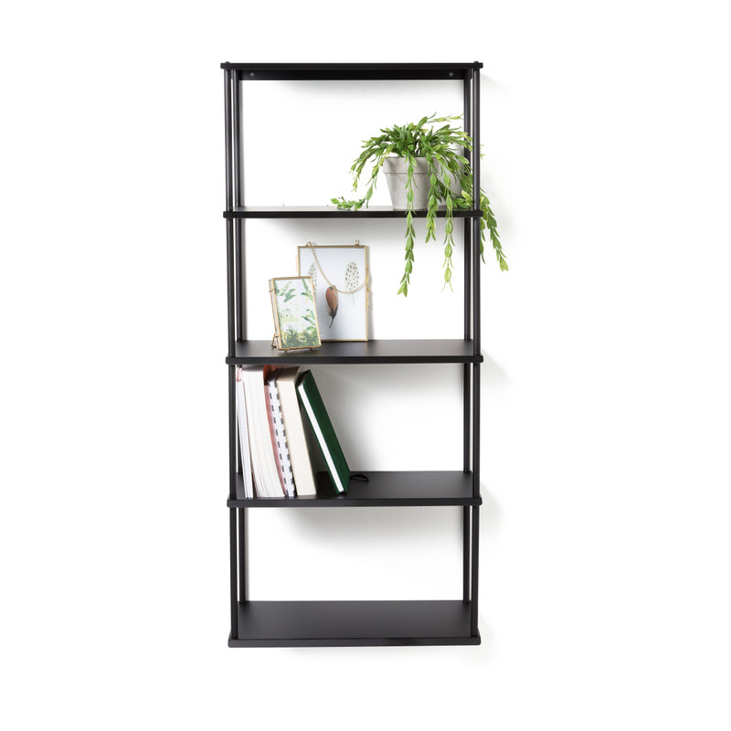 Wandkastje met vijf planken