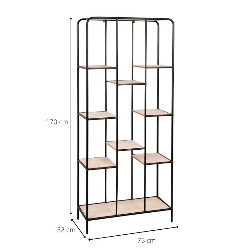 Vakkenkast Dylan hoog - 75x32x170 cm