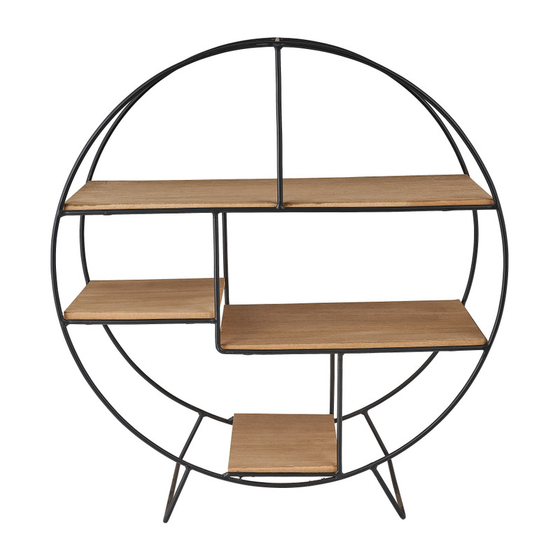 Vakkenkastje rond - metaal/MDF - ø50x55 cm 