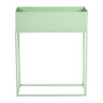 Bloembak metaal op standaard - groen - 45x20x55 cm