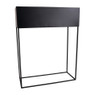 Bloembak metaal - zwart - 50x20x65 cm