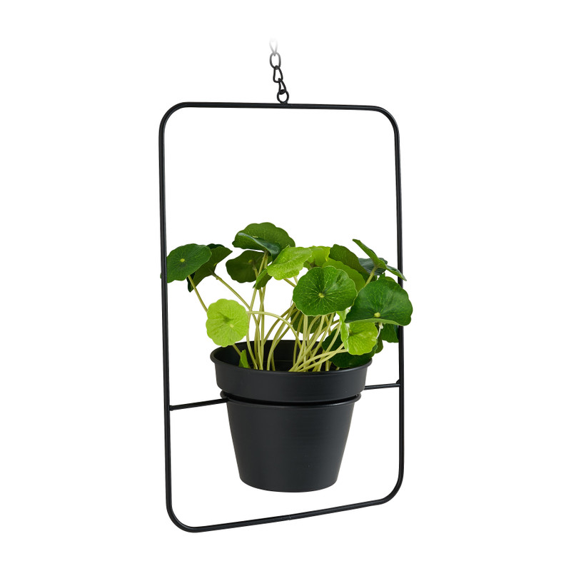 Hanger bloempot in vierkant frame - 23x14x36 cm 