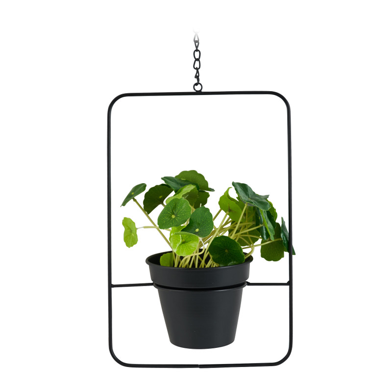 Hanger bloempot in vierkant frame - 23x14x36 cm 