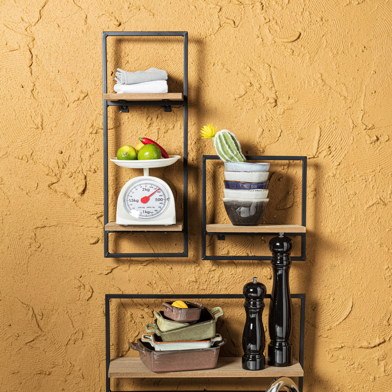 Wandrek met plankje - 48x15x25 cm