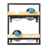 Wand wijnrek - voor 4 flessen - 25x26x32 cm