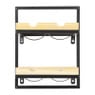Wand wijnrek - voor 4 flessen - 25x26x32 cm