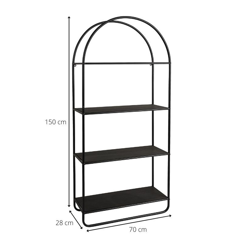 Vakkenkast ronde boog - 70x28x150 cm
