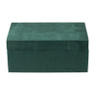 Kistje velvet - groen - ⌀23x14x10 cm