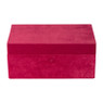 Kistje velvet - rood - ⌀23x14x10 cm