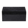 velvet kistje - zwart - 23x14x10 cm - 614559