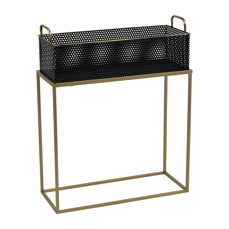 Plantenbak met gouden frame - 51x20x64cm